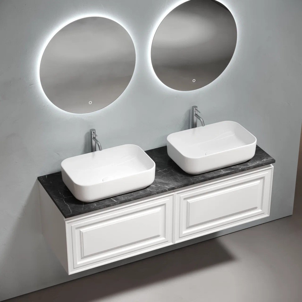 Столешница для ванной комнаты из керамогранита SANCOS Black Sky 1400х460 c отверстием под смеситель, арт.TT140A1X