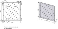 Зеркало STYLE LINE "Прованс 75", белый с подсветкой