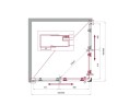 Душевой уголок BelBagno UNO-195-A-2-95-C-Cr