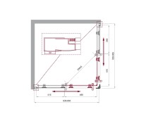 Душевой уголок BelBagno UNO-195-A-2-95-C-Cr