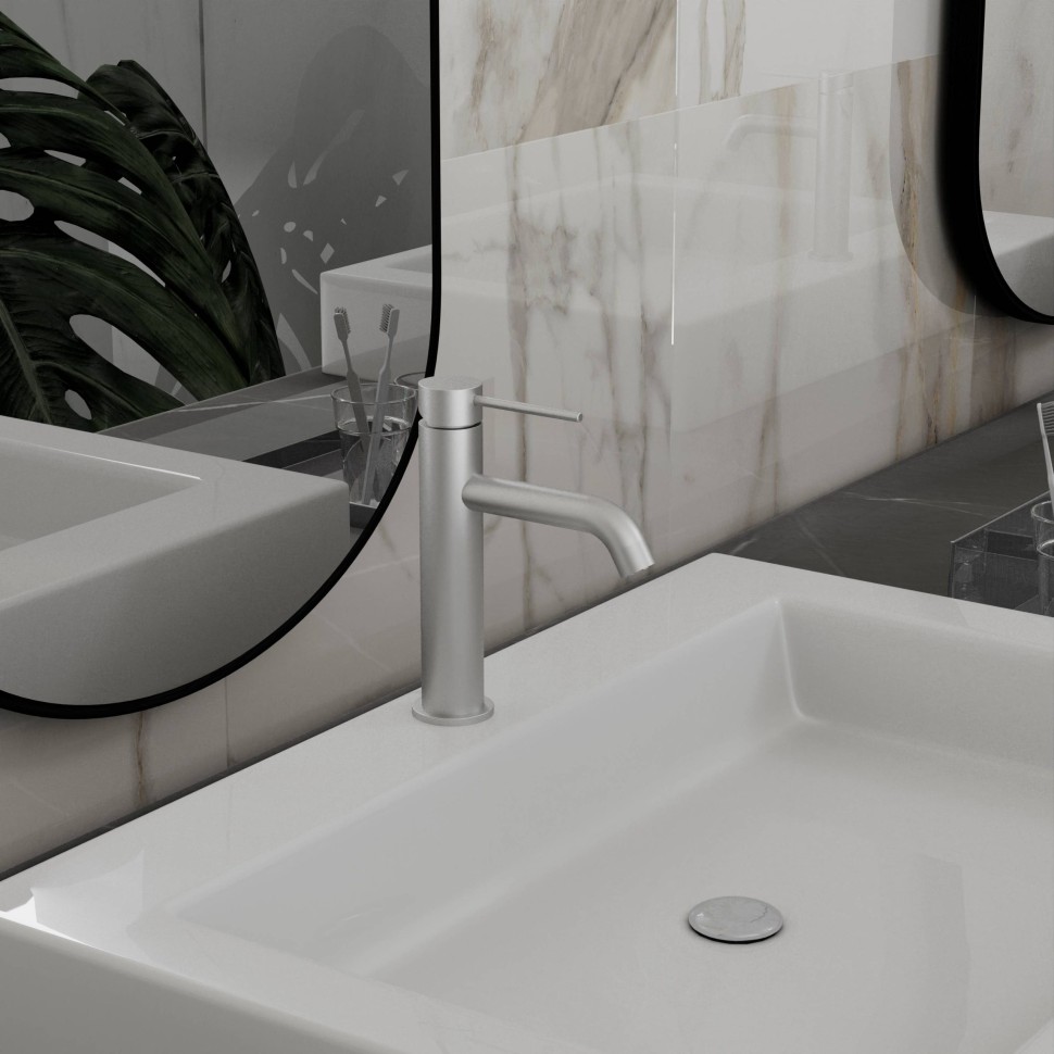 Смеситель для раковины City VBF-2C1BN однорычажный, сатин