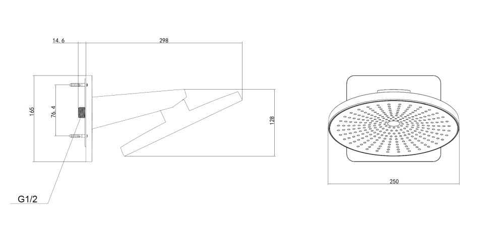Душевой комплект Inspire VSFW-3I22MT5GM встраиваемый, термостат, двухрежимный, вороненая сталь