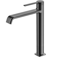 AQM6414GM Asti Смеситель для раковины однорычажный, серый матовый