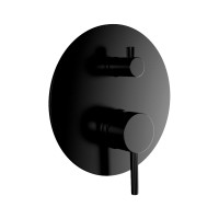 AQM8803MB Встраиваемый смеситель на 2 потр. в комплекте с внутр. частью, черный матовый