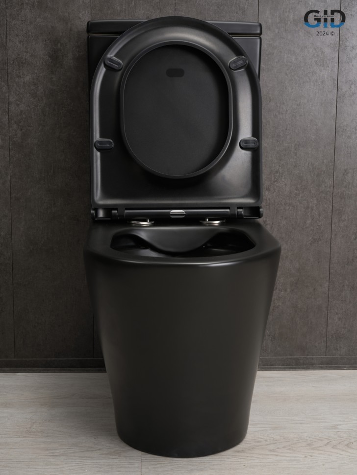 Унитаз напольный Gid Tn2189Bm 62248Y черный матовый 64.5x38.5x82.5