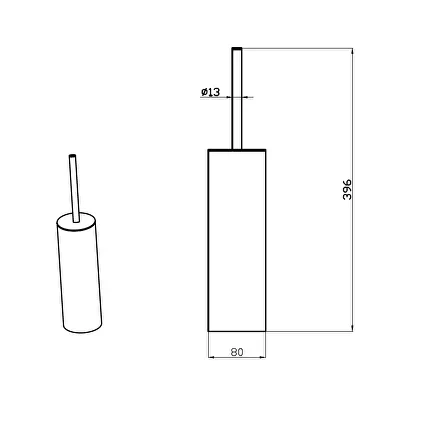 AQM7215CR Trento Туалетный ершик напольный, хром