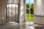 Душевой уголок Garda VSS-1G900CHB, 900*900, черный, стекло шиншилла
