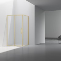 Душевой уголок Slim 8mm VSR-4SLP9012CLG, 1200*900, брашированное золото, стекло прозрачное