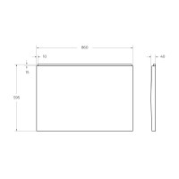 Боковая панель для акриловой ванны с крепежом CEZARES PLANE-F-90-SP-W37