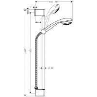 Душевой гарнитур Hansgrohe Crometta 85 1jet/Unica 27728000 хром