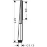 Ручной душ Hansgrohe Rainfinity, лейка 10 см., цвет: матовый черный 26866670