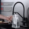 Смеситель Raglo для кухни со съемным гибким изливом, с магнитным фиксатором излива, с подключением фильтра питьевой воды R85.62.06 Черный