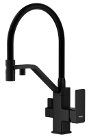 Смеситель Raglo для кухни со съемным гибким изливом, с магнитным фиксатором излива, с подключением фильтра питьевой воды R85.62.06 Черный