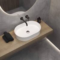 Раковина BERGES Ego SL накладная овал, 55x38 см , без отверстия под смеситель