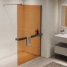 Душевая перегородка Walk-In VSW-1HR100GSGM, 1000*2000, вороненая сталь, стекло янтарь