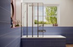 Шторка для ванны Ambassador Bath Screens 16041110R (90х140) хром,стекло прозрачное,складная,1 место