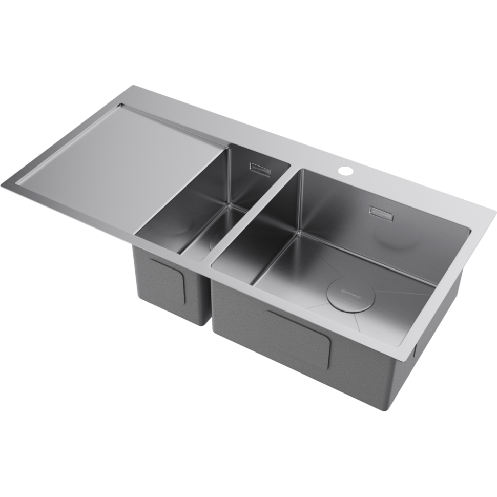 Кухонная мойка Omoikiri Akisame 100-2-R-IN нерж. сталь/нержавеющая сталь