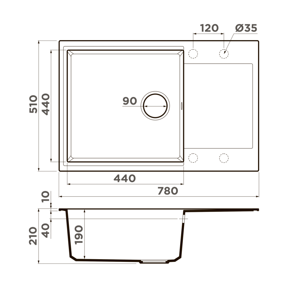 Кухонная мойка Omoikiri Daisen 78-LB-BE Artgranit/ваниль