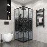 Душевое ограждение Niagara Eco NG-1009-14QBLACK (90х90х190) квадрат,раздвижное,черный,стекло мозаика,1 место