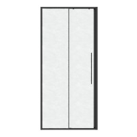 Дверь в нишу Niagara Nova NG-34-L10CHGR (100х195) графит,раздвижная влево,стекло шиншилла,1 место