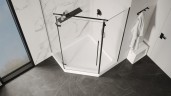Душевой поддон ABBER AD3B080 80х80 трапеция, акриловый, белый