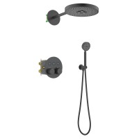 Душевая система встроенная с термостатом Timo Saona SX-2308/03SM черный