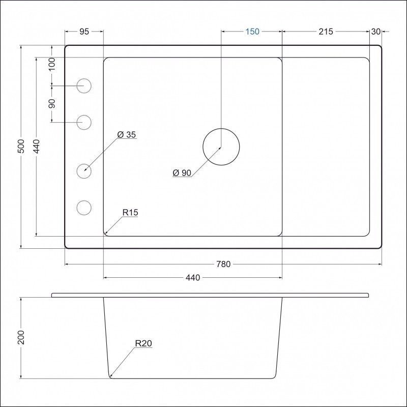 Мойка EMAR EMQ-1780.Q EMQ-1780.Q Барит