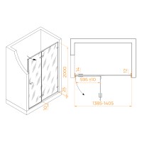 Душевая дверь RGW SV-004 (Матовое-Сатинат, 1400)