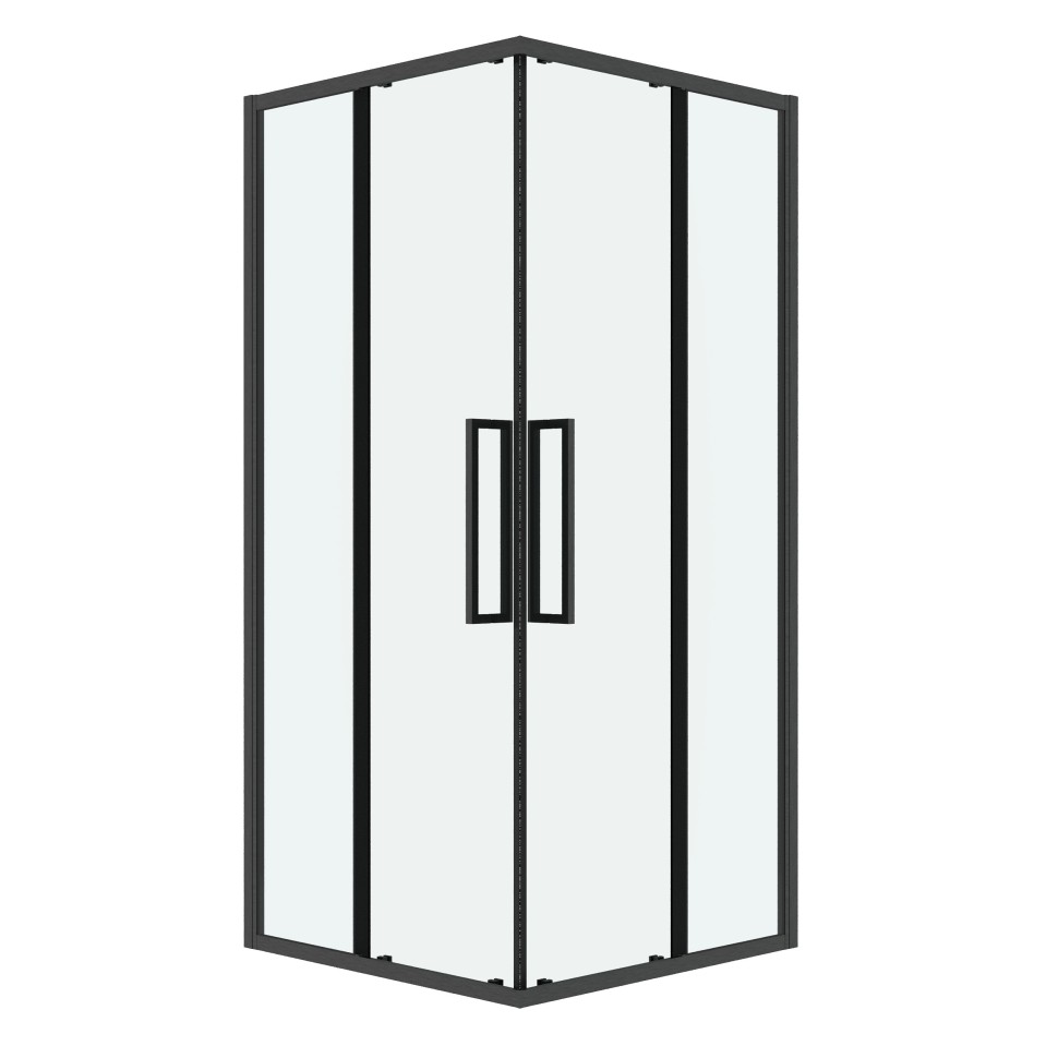 Душевое ограждение Grossman Cosmo 300.K33.02.8080.42.00 (80х80х195) квадрат,раздвижная,графит сатин,стекло прозрачное, 1 место
