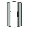 Душевое ограждение Grossman Cosmo 300.K33.02.8080.42.00 (80х80х195) квадрат,раздвижная,графит сатин,стекло прозрачное, 1 место