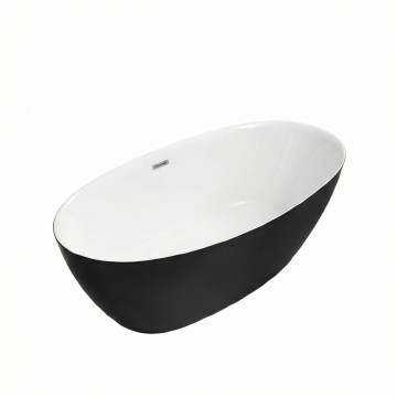 Ванна отдельностоящая Grossman Classic GR-2503MB (170х87х58) цвет черный/белый матовый,1 место