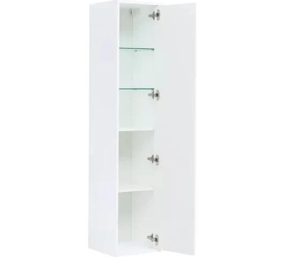 Шкаф-пенал для ванной Aquanet Lino 35 белый матовый