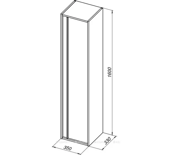 Шкаф-пенал для ванной Aquanet Lino 35 белый матовый