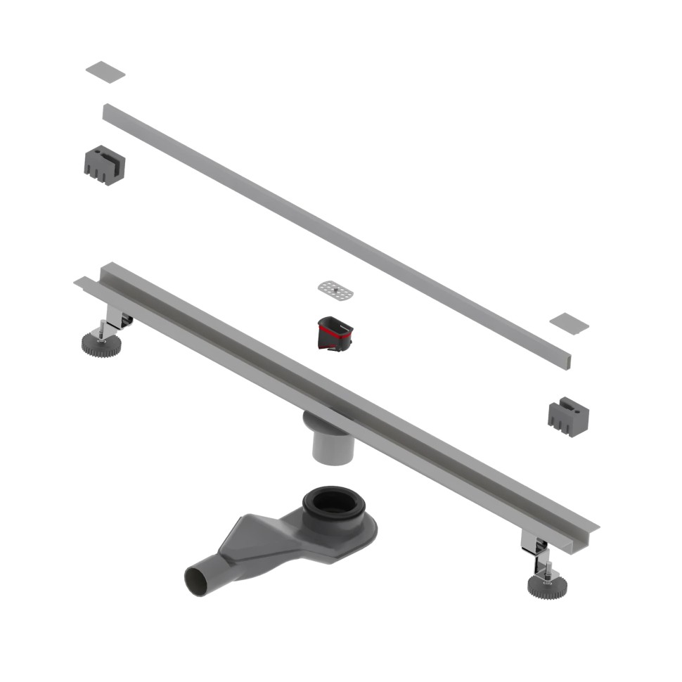Душевой трап обрезной - SDR-50B - черный (1000)