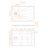 Душевой поддон прямоугольный RGW TSS-B Черный (800x1200)