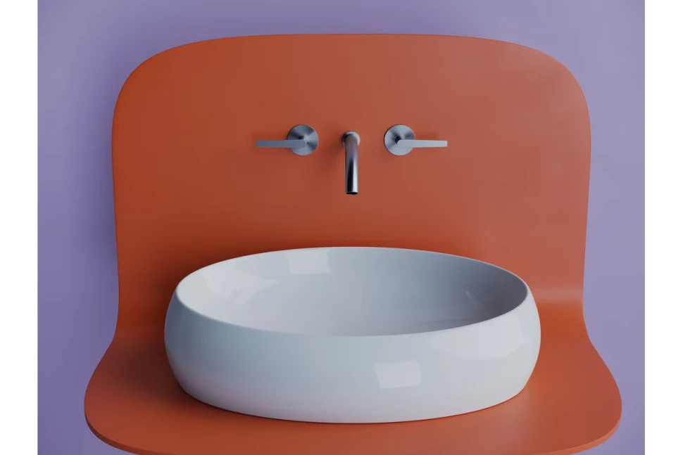 Умывальник чаша накладная овальная Element 560x390x150мм