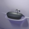 Умывальник чаша накладная овальная (цвет Темный Антрацит Матовый) Element 600x380x138мм
