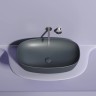Умывальник чаша накладная овальная (цвет Темный Антрацит Матовый) Element 600x380x138мм