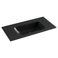 Умывальник накладной прямоугольный (цвет Черный Матовый) Element 910x465x180мм