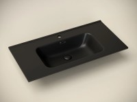 Умывальник накладной прямоугольный (цвет Черный Матовый) Element 910x465x180мм