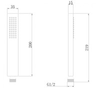 Душевая лейка ABBER AF0050G латунь, золото матовое