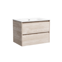 Тумба подвесная SANCOS Libra 690х450х500, c двумя ящиками оснащенными доводчиками, дуб галифакс натуральный, арт. LB70EG