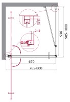 Душевой уголок BelBagno MARMI-AH-1-80/100-C-Cr