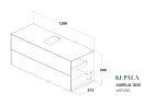 Тумба со столешницей для монтажа раковины-чаши 1200x515x540