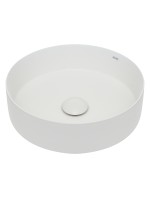 AQM5012 Раковина накладная круглая, цвет белый матовый. 355x355x120