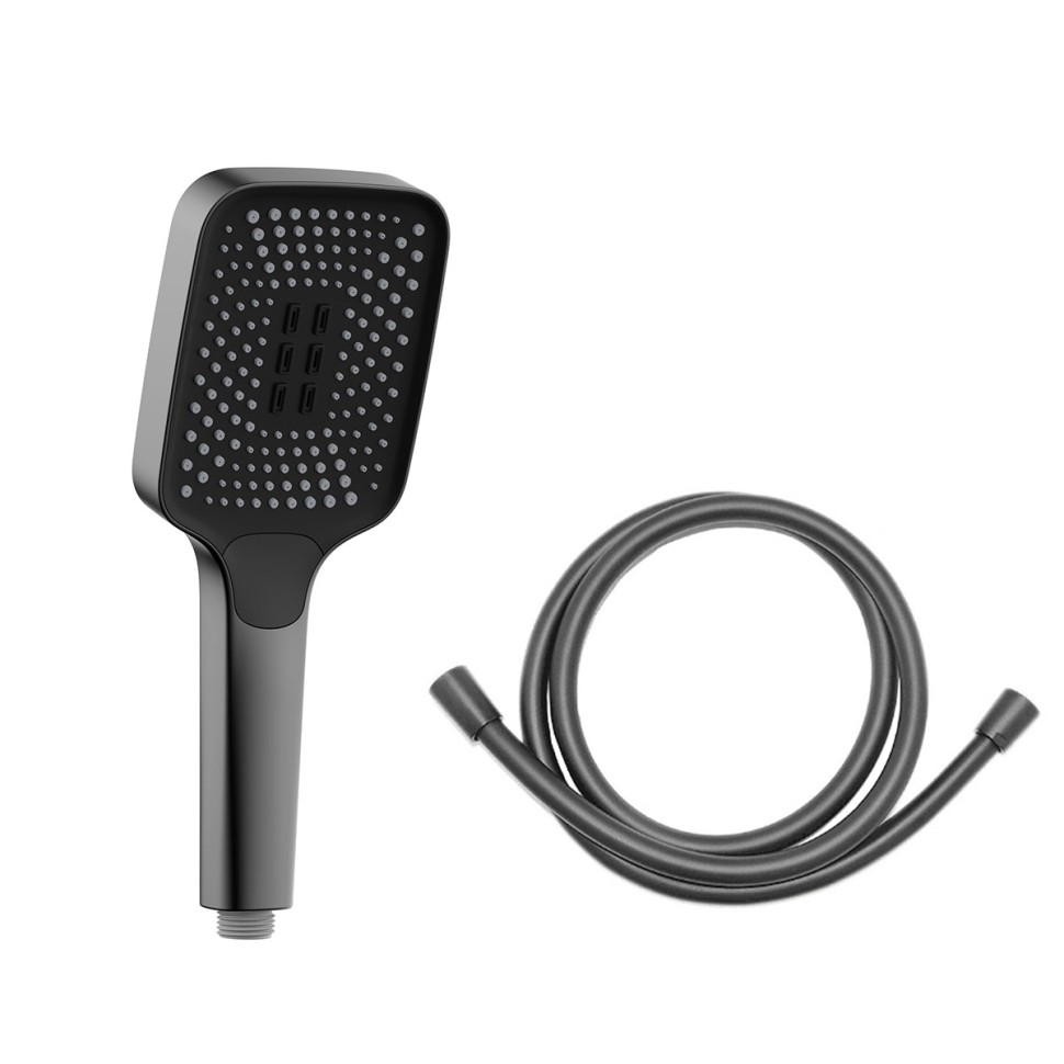 Душевой комплект VSFW-4211GM встраиваемый, 2 режима, вороненая сталь