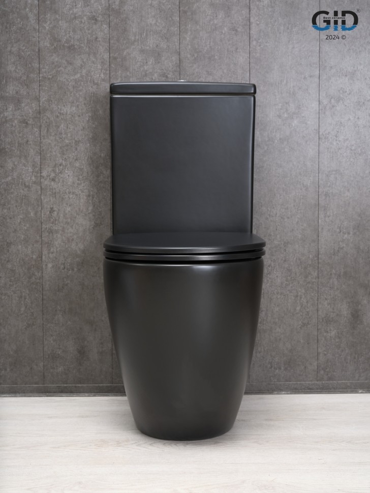 Унитаз напольный Gid Tn2188Bm 62250Y черный матовый 62.5x38.5x84