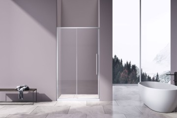 Душевая дверь Слим-Н (Slim-N) VDS-4SN140CL, 1400, хром, стекло прозрачное