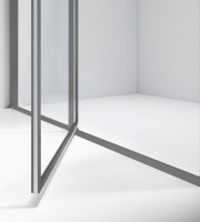 Душевой уголок Slim 8mm VSR-4SLP9012CLGM, 1200*900, вороненая сталь, стекло прозрачное