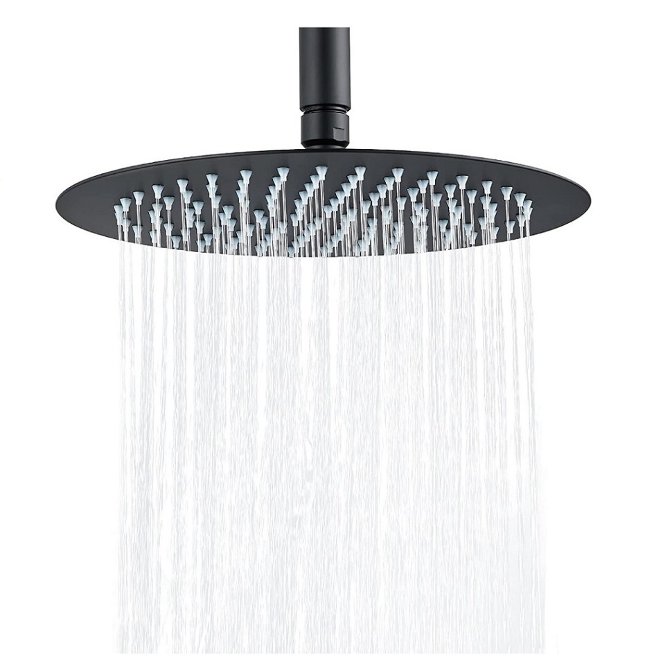 Верхний душ BERGES VENTAS R BLACK 25 см, черный матовый